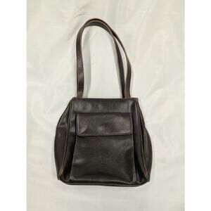 Vintage Partners Dark Brown Bag Purse Handbag Shoulder Bag Leather